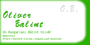 oliver balint business card