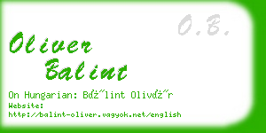 oliver balint business card